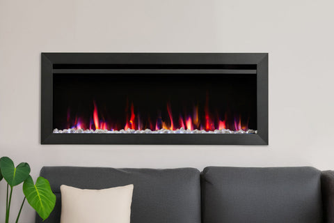 Image of SimpliFire Allusion Slim Wall Mount Recessed Electric Fireplace w Sones