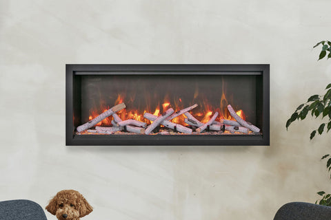 Image of Amantii Symmetry Bespoke Xtra Tall 60-in Recessed Flush Mount Smart Indoor Outdoor Electric Fireplace SYM-60-XT-BESPOKE
