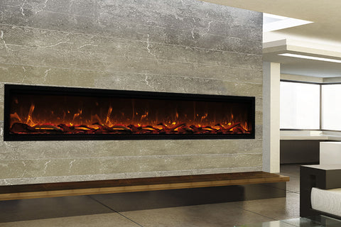 Image of Amantii Symmetry Bespoke Xtra Tall 100-in Recessed Flush Mount Smart Indoor Outdoor Electric Fireplace SYM-100-XT-BESPOKE