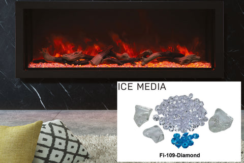 Image of Amantii Panorama 72-in Deep Tall Built-in Indoor & Outdoor Electric Fireplace - Heater - BI-72-DEEP-XT - Electric Fireplaces Depot