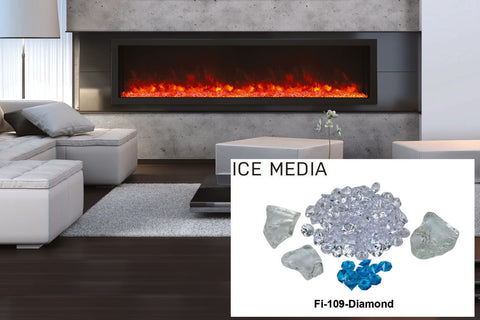 Image of Amantii Panorama 88-in Deep Tall Built-in Indoor & Outdoor Electric Fireplace - Heater - BI-88-DEEP-XT - Electric Fireplaces Depot