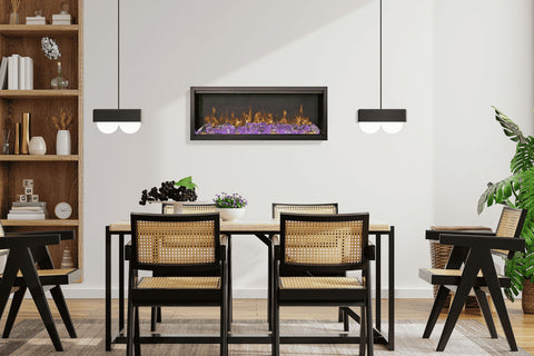 Image of Amantii Symmetry Bespoke Xtra Tall 60-in Recessed Flush Mount Smart Indoor Outdoor Electric Fireplace SYM-60-XT-BESPOKE