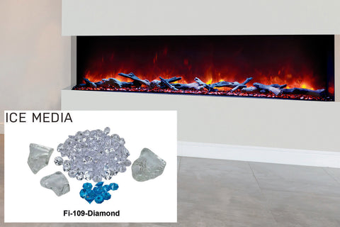 Image of Amantii Panorama 72 inch 3-Sided Built-in Indoor & Outdoor Electric Fireplace - Heater - Electric Fireplaces Depot