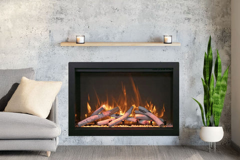 Image of Amantii Traditional Bespoke 30 Inch Built-In Indoor Outdoor Smart Electric Firebox Insert TRD-30-BESPOKE