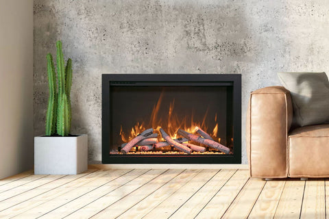 Image of Amantii Traditional Bespoke 30 Inch Built-In Indoor Outdoor Smart Electric Firebox Insert TRD-30-BESPOKE
