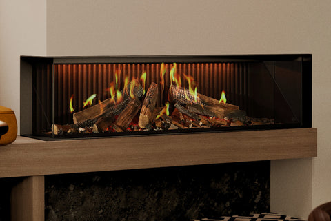Image of Ambiance Luxus 60" Vitrual Single Side View Built-In Electric Fireplace