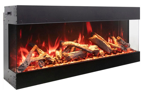 Image of Amantii Tru View Bespoke 3-Sided View Built In Indoor Outdoor Smart Electric Fireplace