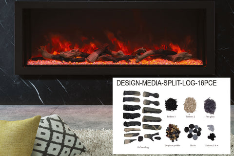Image of Amantii Panorama 60-in Deep Tall Built-in Indoor & Outdoor Electric Fireplace - Heater - BI-60-DEEP-XT - Electric Fireplaces Depot