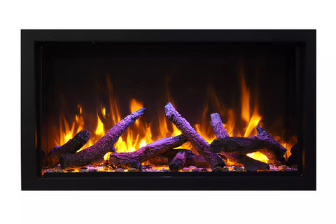 Image of Amantii Panorama 40-in Deep Tall Built-in Indoor & Outdoor Electric Fireplace - Heater