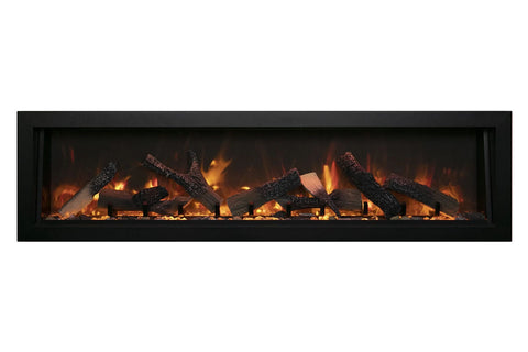 Image of Amantii Panorama 40 inch Deep Built-in Indoor & Outdoor Electric Fireplace – Heater – BI-40-DEEP-OD – Electric Fireplaces Depot