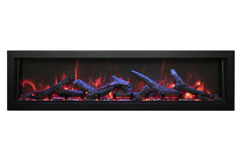 Image of Amantii Panorama 60 inch Deep Built-in Indoor & Outdoor Electric Fireplace – Heater - BI-60-DEEP-OD – Electric Fireplaces Depot