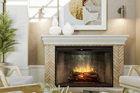 Image of Dimplex Revillusion 42 inch Built In Electric Fireplace Weathered Concrete - Firebox - Heater - RBF42WC - Electric Fireplaces Depot
