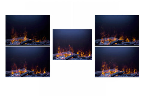 Image of Dimplex Optimyst Linear Water Vapor Built-In Electric Fireplace Water Mist Fireplace with Heater OLF46-AM