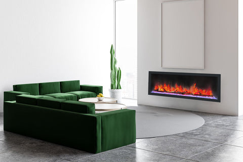 Image of Dynasty Cascade 52-Inch Recessed Linear Electric Fireplace | Wall Mount Electric Fireplace | DY-BTX52 | Electric Fireplaces Depot