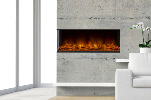 Image of Dynasty Melody 41 Inch 3 Sided 2 Sided Built In Electric Fireplace - DY-BTS40 - Dynasty Fireplaces