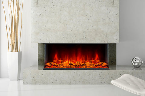 Image of Dynasty Melody 41 Inch 3 Sided 2 Sided Built In Electric Fireplace - DY-BTS40 - Dynasty Fireplaces
