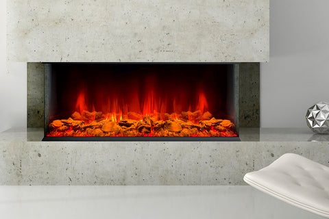 Image of Dynasty Melody 41 Inch 3 Sided 2 Sided Built In Electric Fireplace - DY-BTS40 - Dynasty Fireplaces