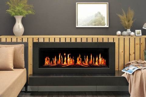 Image of Modern Flames Orion Slim V2 Inch Electric Fireplace Wall Mount Mantel - Premium Iron Finish - ORSLIM