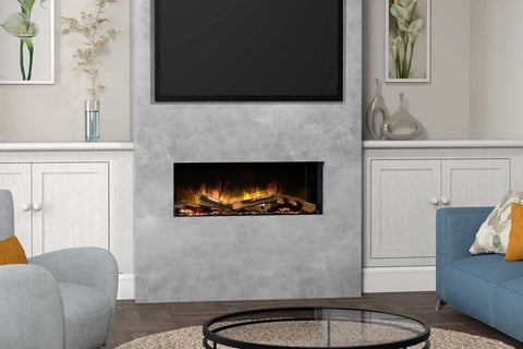 Image of Flamerite Fires E-FX 40-inch 3-Sided 2-Sided Built In Electric Fireplace - FLR-FP-EFX-1000 | Multi Side View E-FX Series