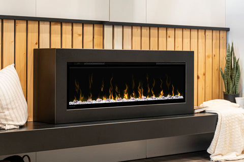 Image of Dimplex Ignite XL Electric Fireplace Wall Mount Mantel Package in Premium Iron Finish