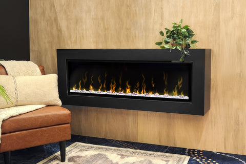Image of Dimplex Ignite XL Electric Fireplace Wall Mount Mantel Package in Premium Iron Finish