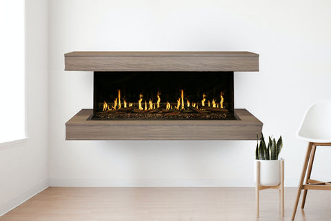 Image of Modern Flames Orion Multi 73 inch 3-Sided Electric Fireplace Wall Mount Studio Suite Mantel Coastal Sand WSS-OR60-CS