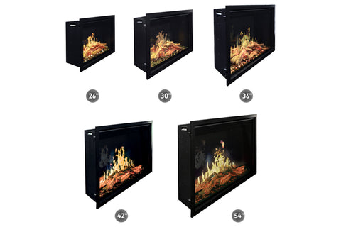 Image of Modern Flames Orion Traditional 26 in Heliovision Virtual Smart Built In Electric Firebox - Fireplace Insert OR26-TRAD