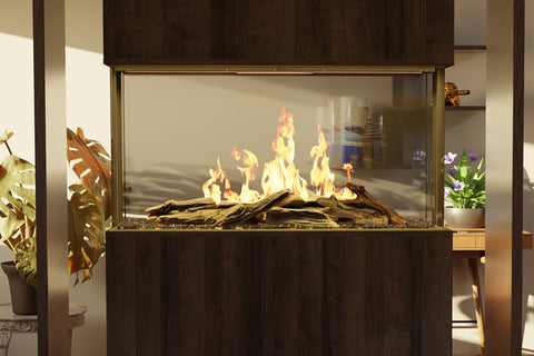 Image of Modern Flames Nova Clear 48 inch Virtual Built-In See Through Electric Fireplace NOVA48-CLR