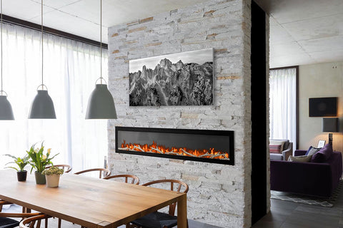 Image of Napoleon Entice 72 inch Wall Mount Recessed Linear Electric Fireplace | Built in Electric Insert | NEFL72CFH-1
