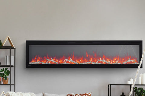 Image of Napoleon Entice 60 inch Wall Mount Recessed Linear Electric Fireplace | Built in Electric Insert | NEFL60CFH-1