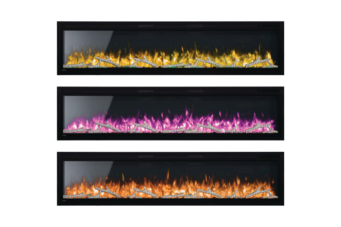 Image of Napoleon Entice 42 inch Wall Mount Recessed Linear Electric Fireplace | Built in Electric Insert | NEFL42CFH-1