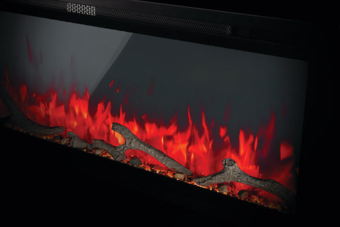 Image of Napoleon Entice 42 inch Wall Mount Recessed Linear Electric Fireplace | Built in Electric Insert | NEFL42CFH-1 Logs