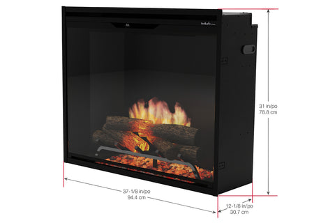 Image of NEW! Dimplex Revillusion Portrait 36 inch Built-In Electric Firebox w/ Glass and Plug Kit | Black