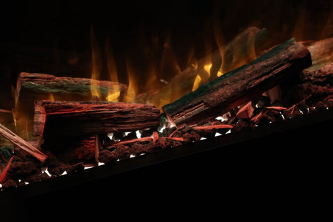 Image of Real Wood Logs and Lava Rocks Media