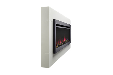 Image of SimpliFire Crestline Electric Fireplace Wall Mount Mantel Package - SF-ALLS50 WMK-WH-ALLS50 SF-ALLS60 WMK-WH-ALLS60