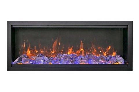 Image of Amantii Symmetry Bespoke Xtra Tall Recessed Flush Mount Smart Indoor Outdoor Electric Fireplace SYM-XT-BESPOKE