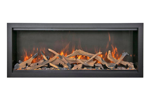 Image of Amantii Symmetry Bespoke Xtra Tall Recessed Flush Mount Smart Indoor Outdoor Electric Fireplace SYM-XT-BESPOKE