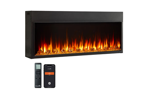 Image of SimpliFire Scion 55 inch Smart Built-In Linear Electric Fireplace | SF-SC55-BK SF-SCN55