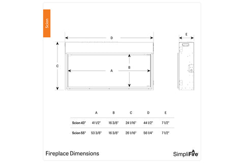 Image of SimpliFire Scion Built-In Linear Electric Fireplace Dims