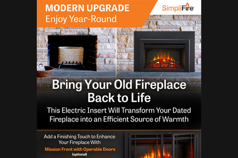Image of Hearth & Home SimpliFire 25 inch Electric Fireplace Insert SF-INS25 - SimpliFire Electric 25'' Firebox