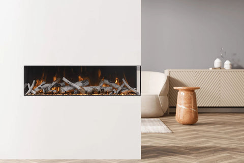 Image of Amantii Panorama 72 inch 3-Sided Built-in Indoor & Outdoor Electric Fireplace - Heater - Electric Fireplaces Depot