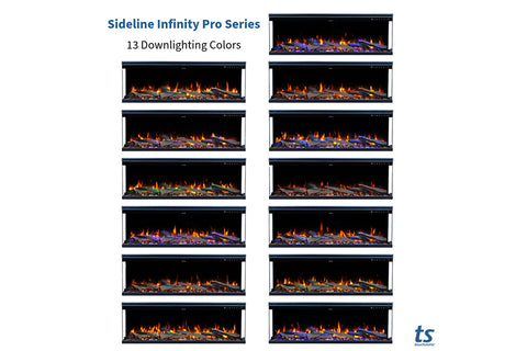 Image of Touchstone Sideline Infinity Pro Smart 3-Sided 2-Sided Built-In Recessed Electric Fireplace light