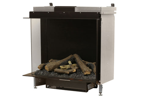 Image of Faber E-Matrix 35 -inch 2-Sided Left Corner Water Vapor Built-In Electric Fireplace Firebox | FEF3226L2L | Water Myst Fireplace | Electric Fireplaces Depot
