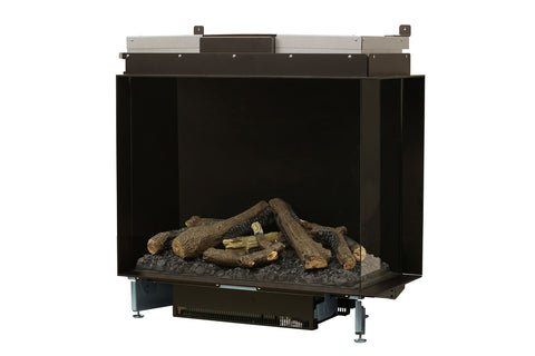 Image of Faber E-Matrix 35 -inch 2-Sided Right Corner Water Vapor Built-In Electric Fireplace Firebox | FEF3226L2R | Water Myst Fireplace | Electric Fireplaces Depot