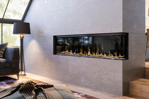 Image of Dimplex Ignite XL Bold 74-In Smart Built-In Linear Electric Fireplace - 3-Sided Multi-Sided Electric Fireplace - XLF7417-XD