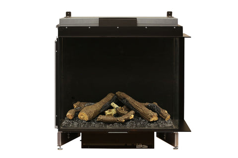 Image of Faber E-Matrix 35 -inch 2-Sided Right Corner Water Vapor Built-In Electric Fireplace Firebox | FEF3226L2R | Water Myst Fireplace | Electric Fireplaces Depot