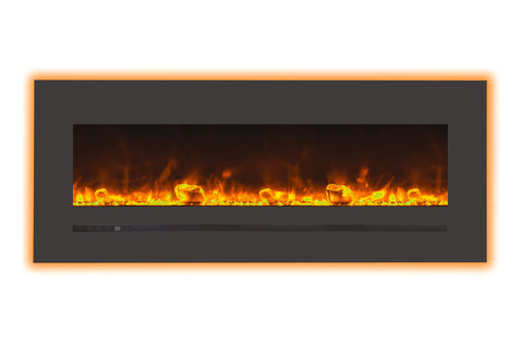 Image of Sierra Flame 55 inch Wall Mount Linear Electric Fireplace - Heater - Electric Fireplaces Depot