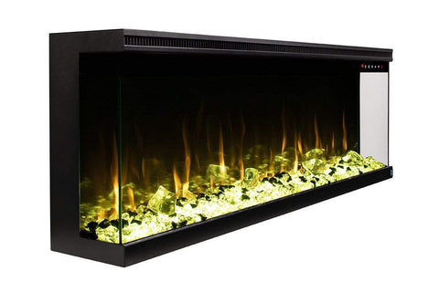 Image of Touchstone Sideline Infinity 60-inch 3-Sided 2-Sided Built-In Recessed Electric Fireplace | 80046 | Electric Fireplaces Depot