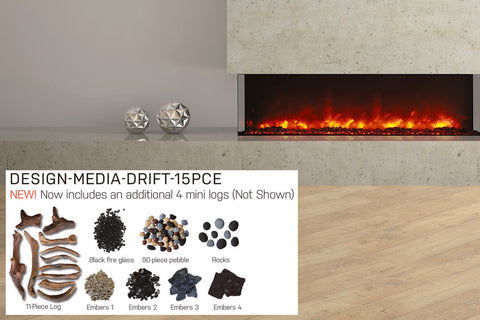 Image of Amantii Panorama 50 inch 3-Sided Built-in Indoor & Outdoor Electric Fireplace - Heater - Electric Fireplaces Depot