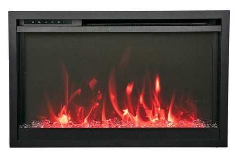 Image of Amantii Traditional Extra Slim 26-Inch Built-In Electric Firebox Insert | Electric Fireplace Heater | TRD-26-XS | Electric Fireplaces Depot